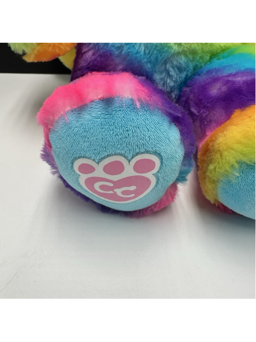 Build a Bear 15" Rainbow Kitty Cat Plush Tie Dye Neon Condo Cubs BAB Stuffed - Picture 2 of 8